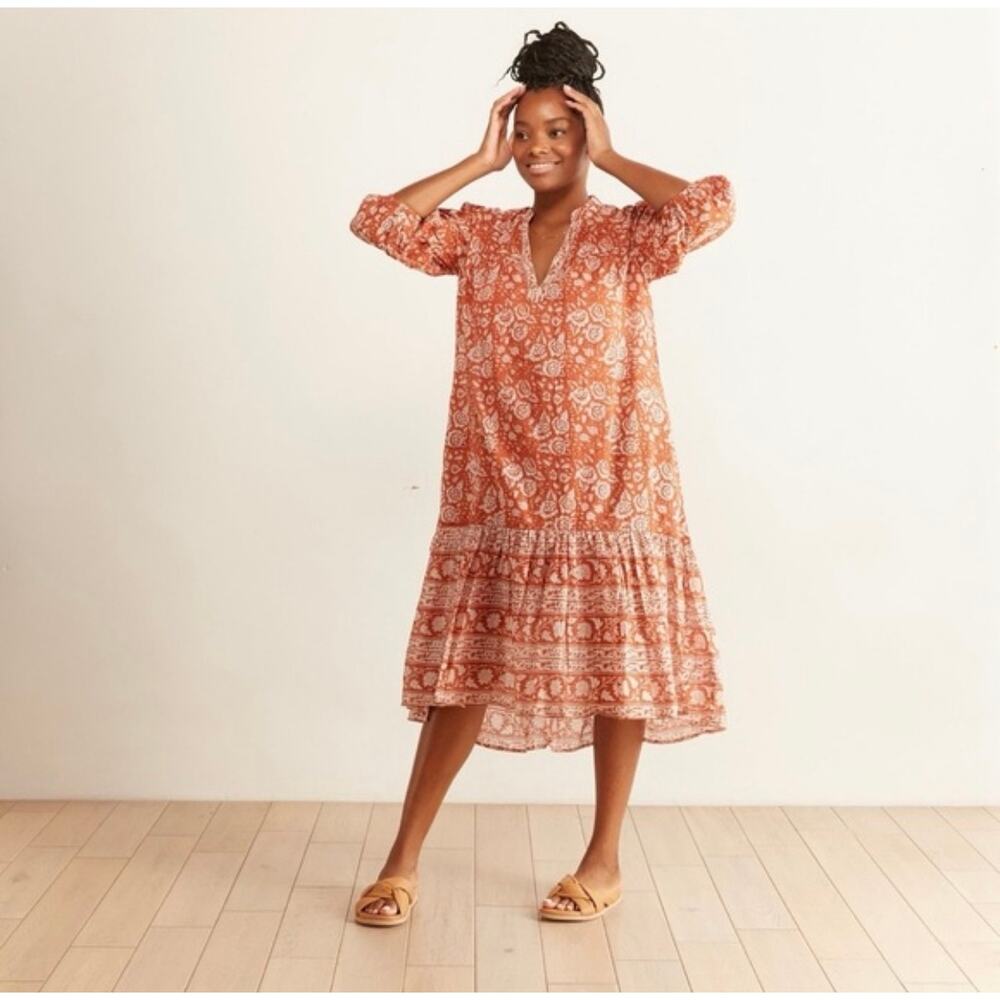 Cleobella Sara Floral Tiered Midi Dress | Size M